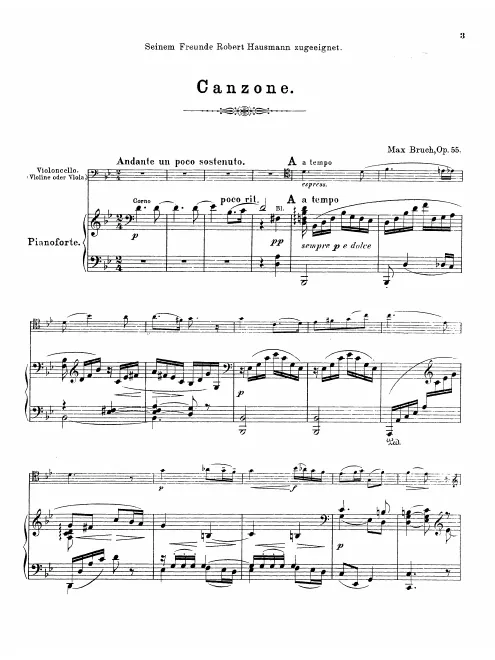 First page of Canzone