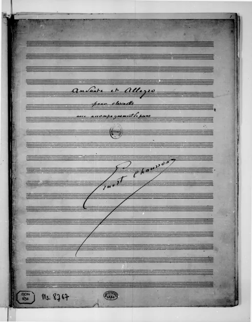 First page of Andante and Allegro