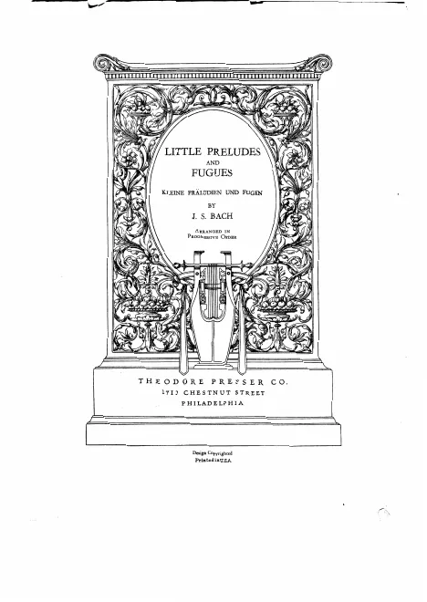 First page of Little Preludes and Fugues
