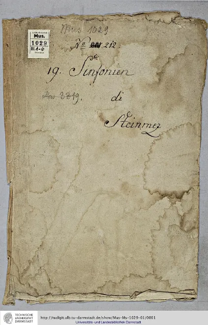 First page of Sinfonia in G major
