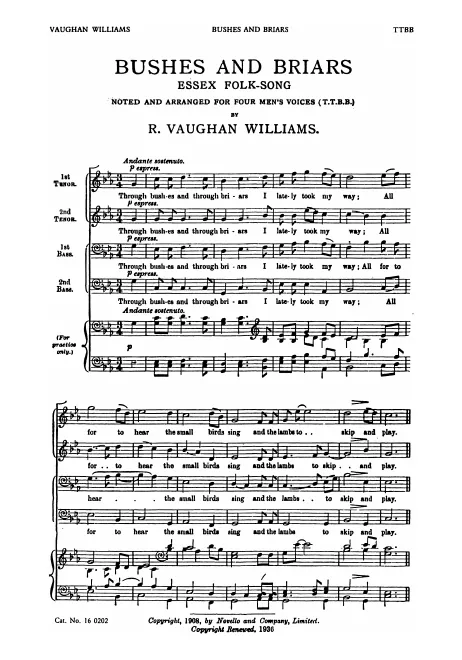 First page of Bushes and Briars