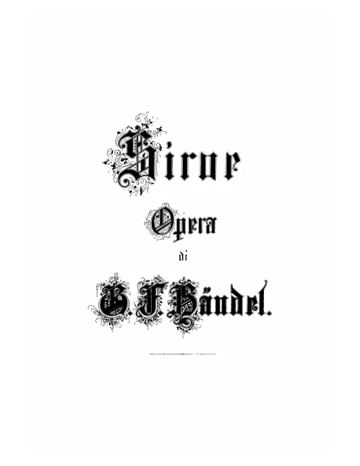 First page of Siroe, re di Persia