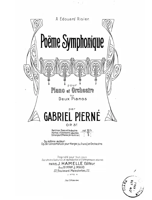 First page of Poëme symphonique