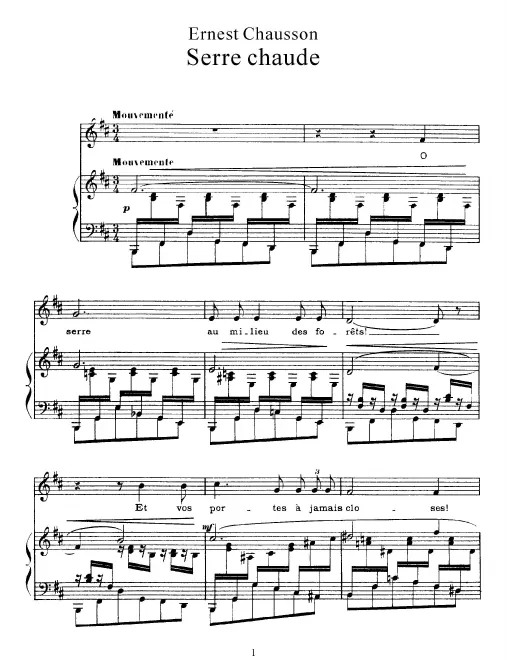 First page of Serres chaudes