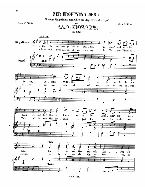 First page of Zerfliesset heut', geliebte Brüder