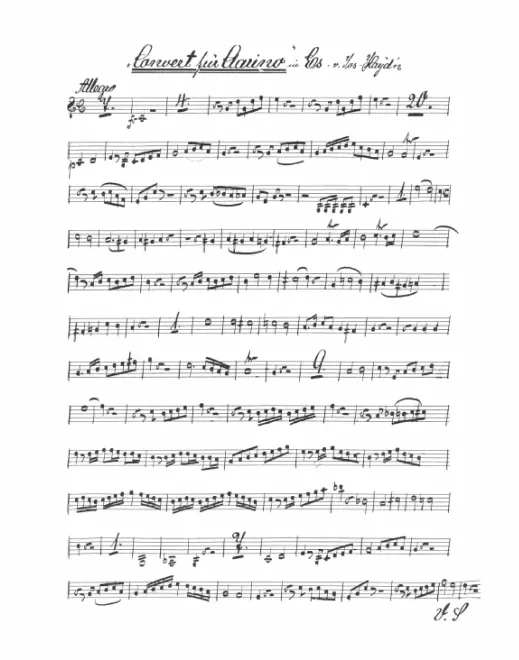 First page of Trumpet Concerto