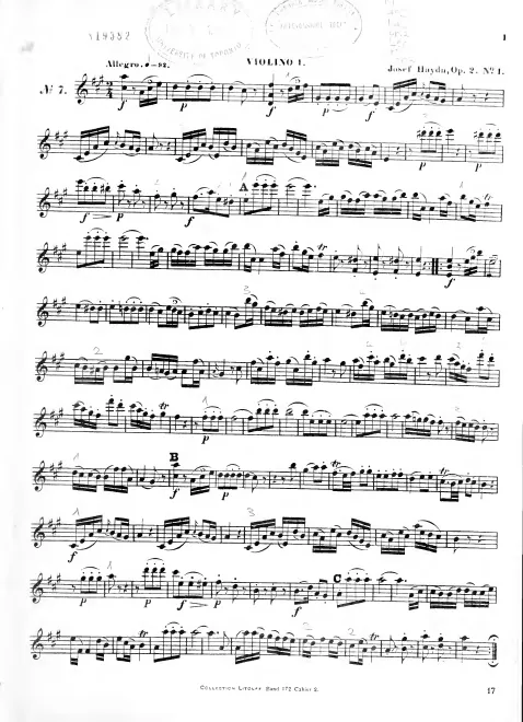 First page of String Quartets