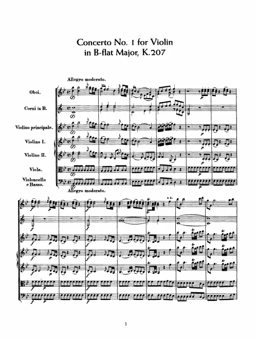 First page of Violin Concerto No.1