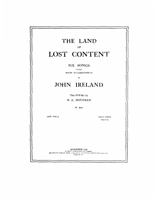 First page of The Land of Lost Content