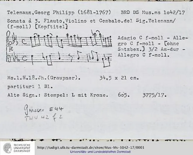 First page of Trio Sonata