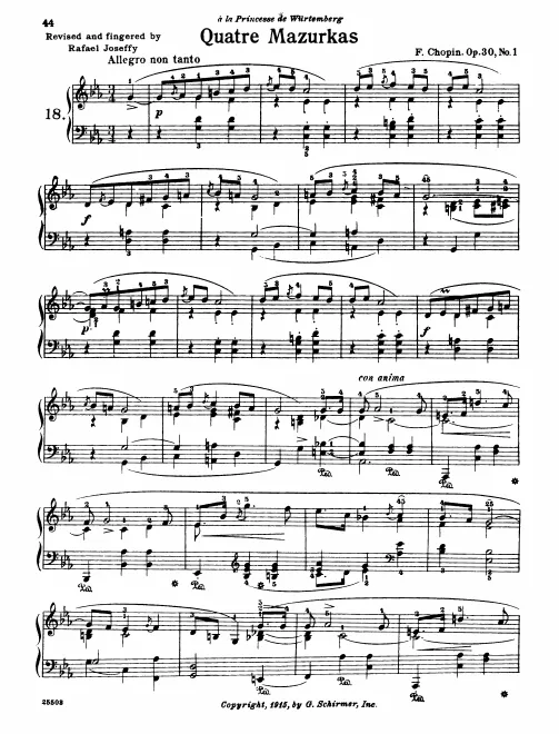 First page of Mazurkas