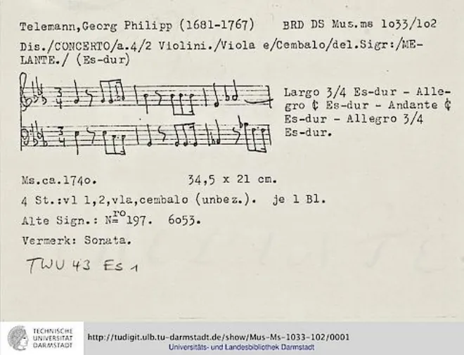 First page of Concerto à 4