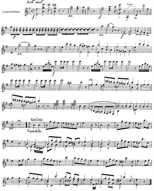 First page of Souvenir de Russie