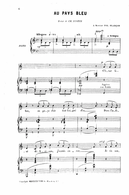 First page of Au pays bleu