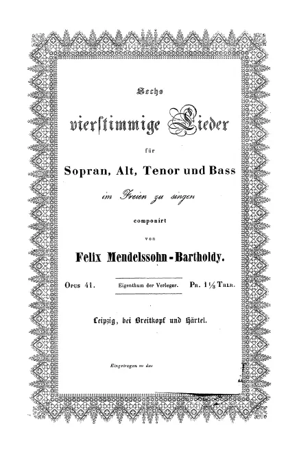 First page of Lieder im Freien zu singen