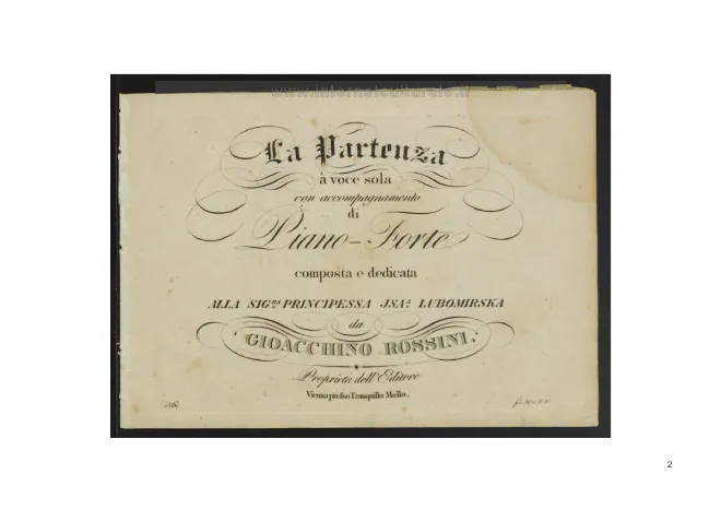 First page of La partenza