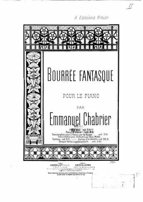 First page of Bourrée Fantasque