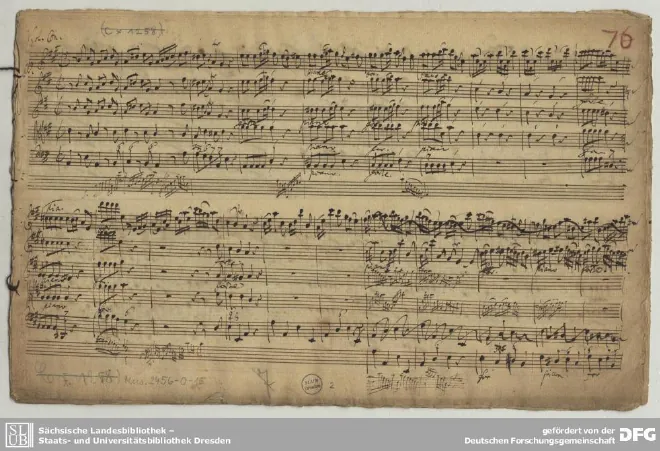 First page of Violin Concerto in A major