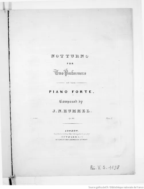 First page of Nocturne, Theme and Variations