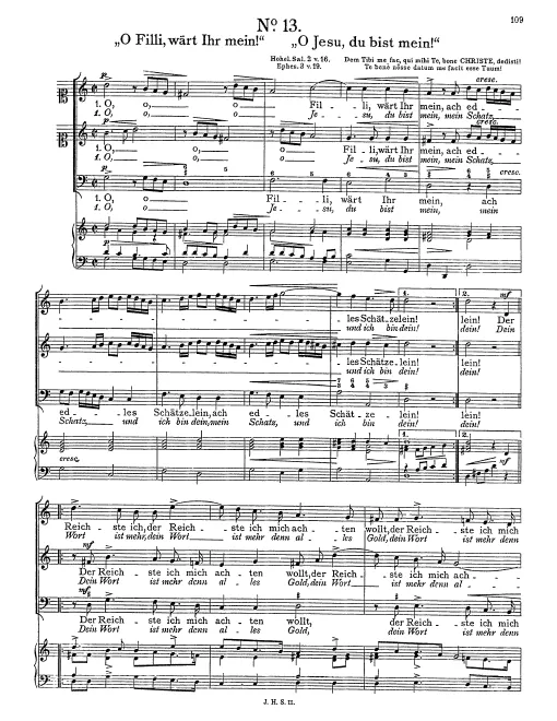 First page of O Filli, wärt Ihr mein!