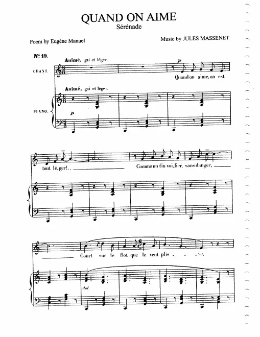 First page of Quand on aime