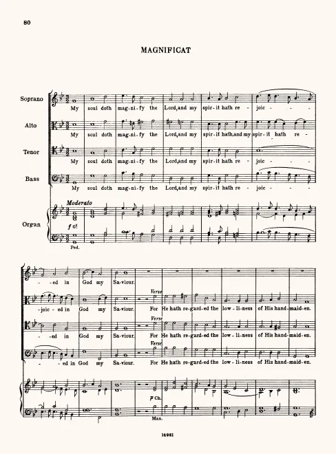 First page of Evening Service