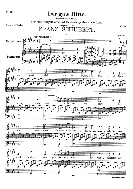First page of Der gute Hirt