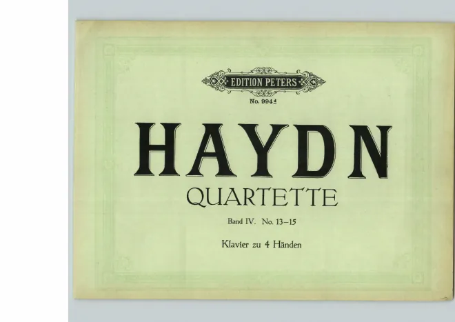 First page of String Quartet in B-flat major