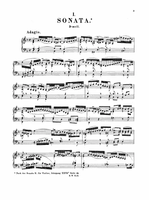 First page of Sonata