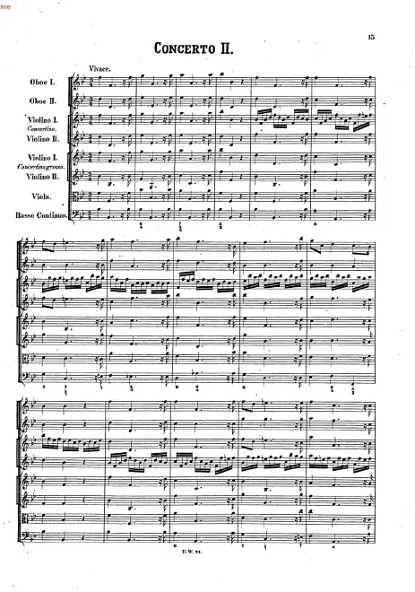 First page of Concerto Grosso in B-flat major