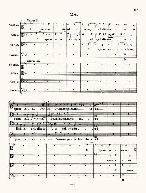First page of O quam suavis est
