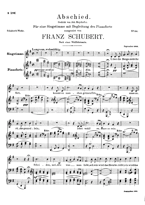 First page of Abschied