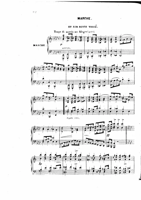 First page of Marche et air Russe varié