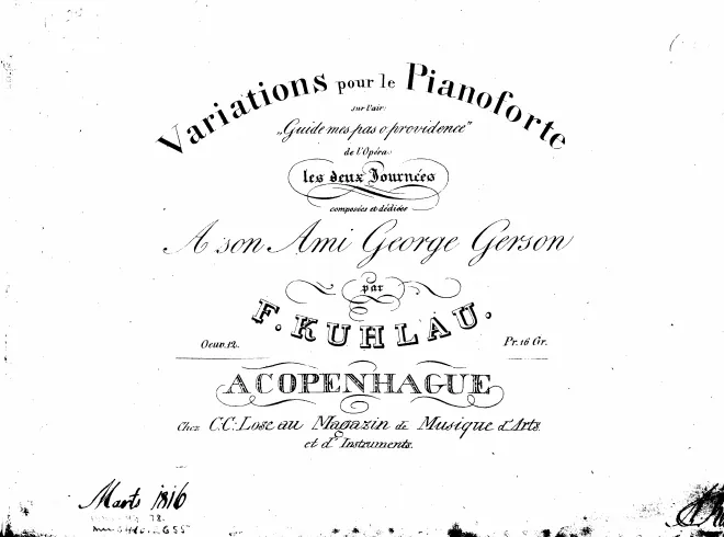 First page of Variations on 'Guide mes pas o providence'
