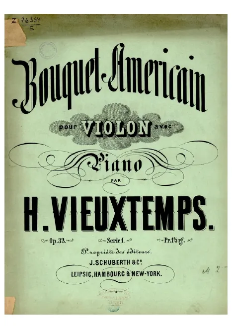 First page of Bouquet Américain