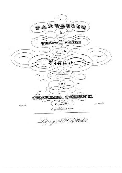 First page of Fantasy for Piano 4-Hands