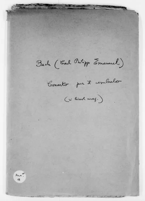 First page of Harpsichord Concerto in B-flat major
