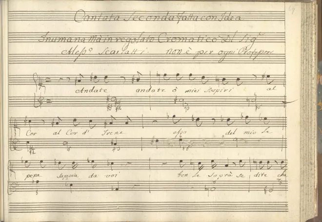 First page of Andate, o miei sospiri