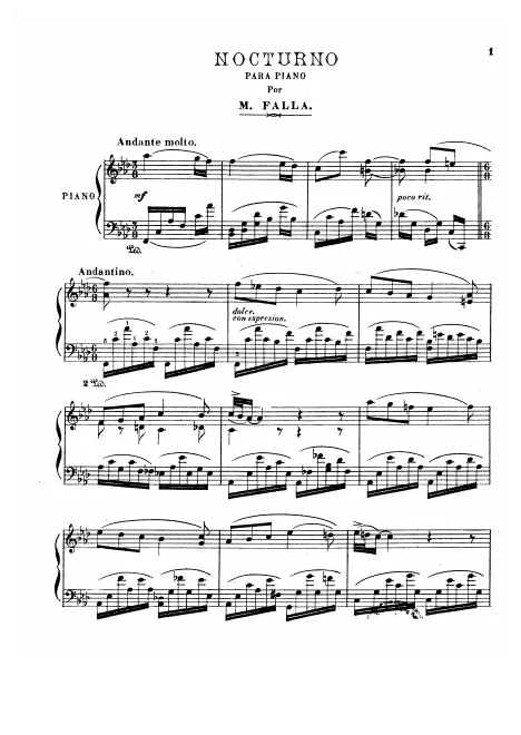 First page of Nocturno