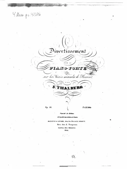 First page of Divertissement