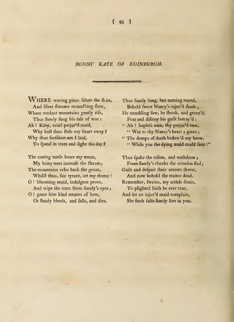 First page of Bonny Kate of Edinburgh, Hob.XXXIa:94