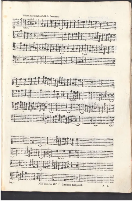 First page of Toccata avanti la Messa della Domenica
