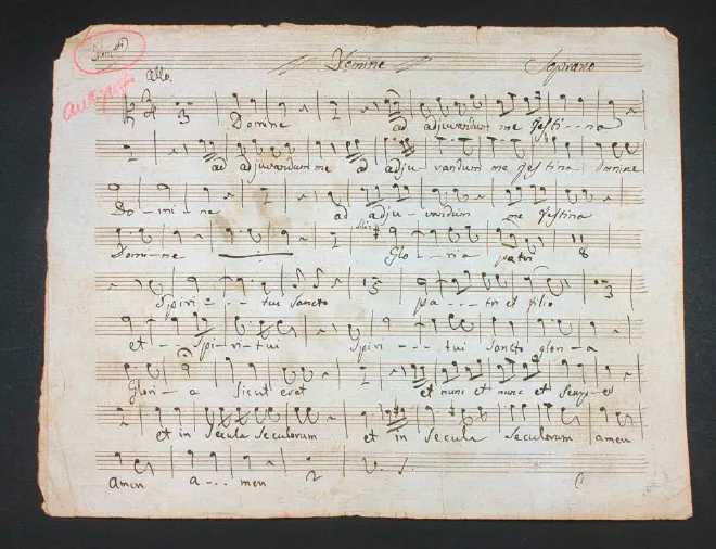 First page of Domine ad adjuvandum