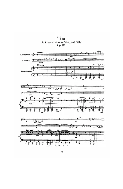 First page of Clarinet Trio