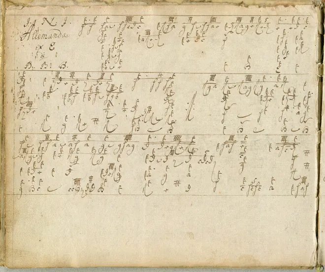First page of Suite in E minor