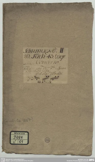 First page of Violin Concerto in G minor
