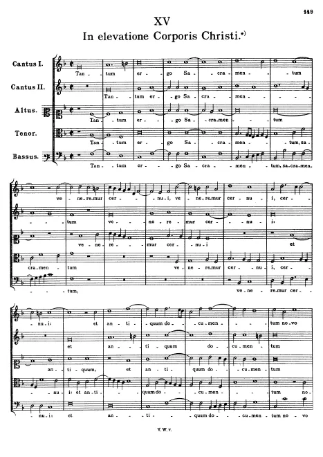 First page of Tantum ergo Sacramentum