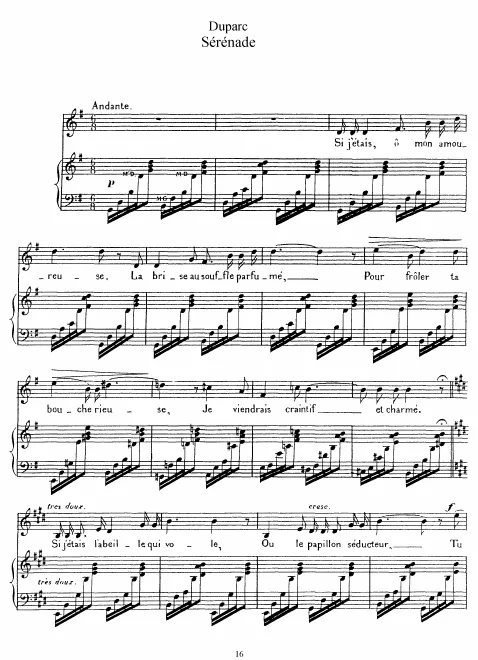 First page of Sérénade