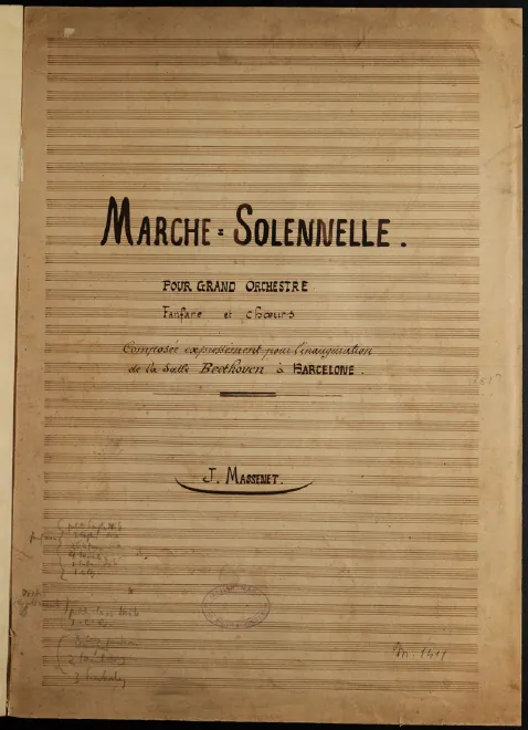 First page of Marche solennelle pour grand orchestre