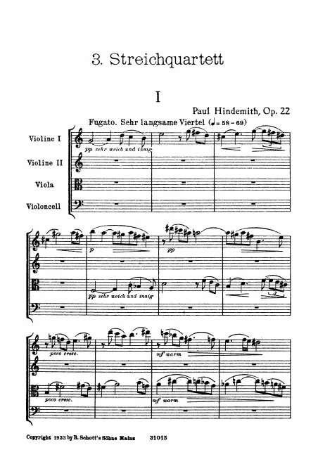 First page of String Quartet